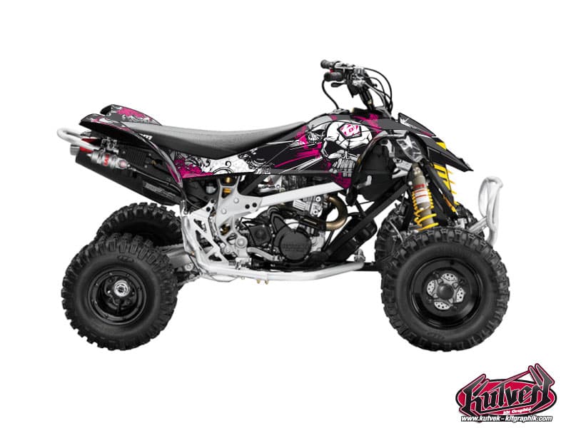 kit graphique quad can-am ds 450 trash noir-rose
