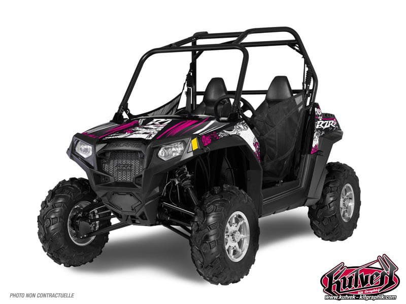 kit graphique ssv polaris rzr 800 trash noir-rose
