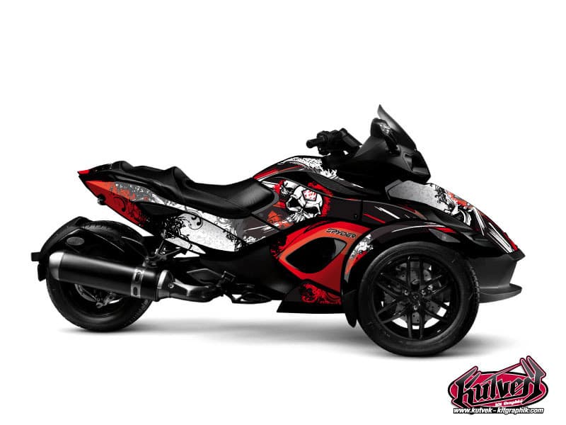 kit graphique trash rouge hybride can-am spyder rs
