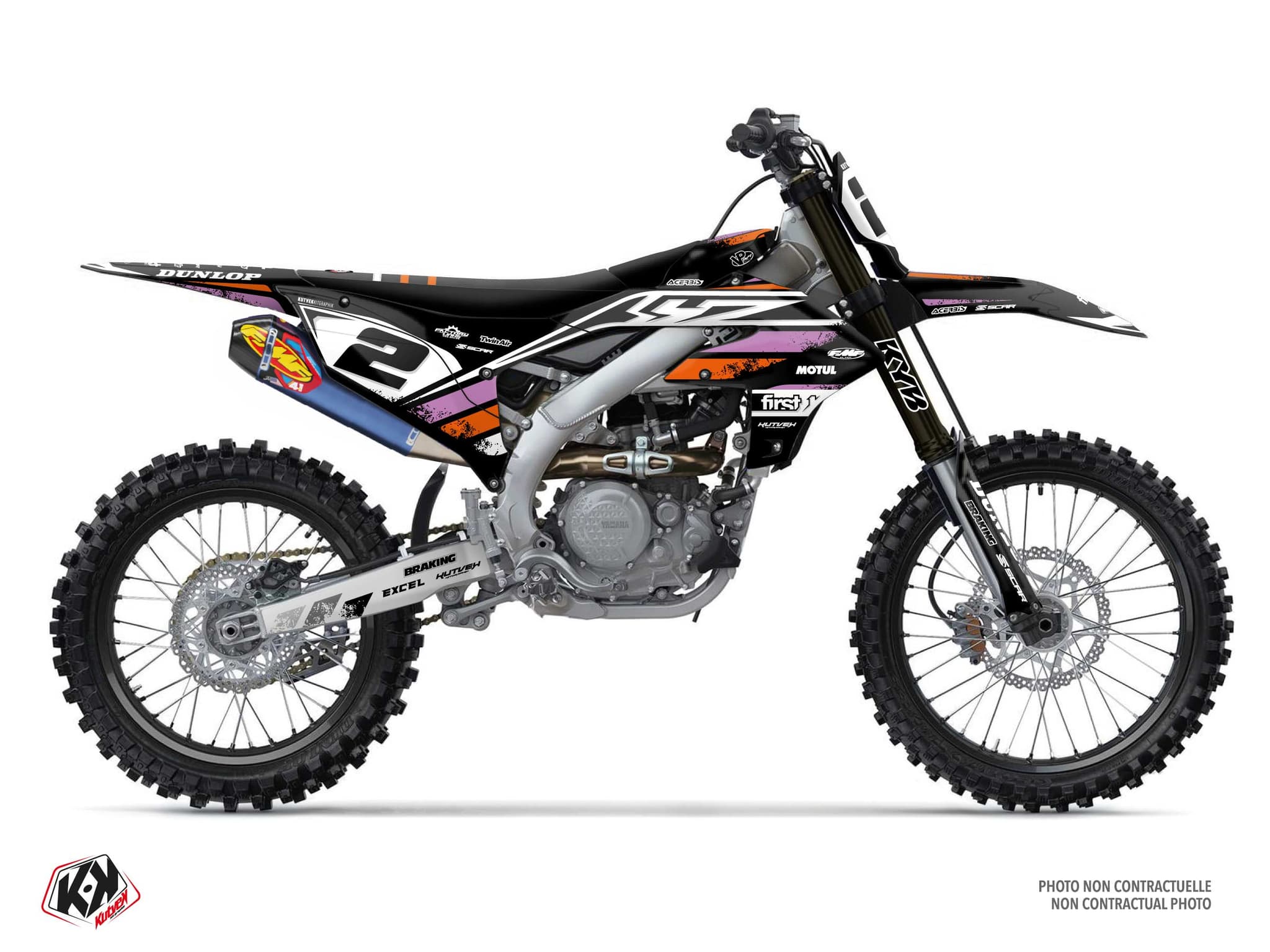 kit graphique motocross yamaha yz 450 f trix noir