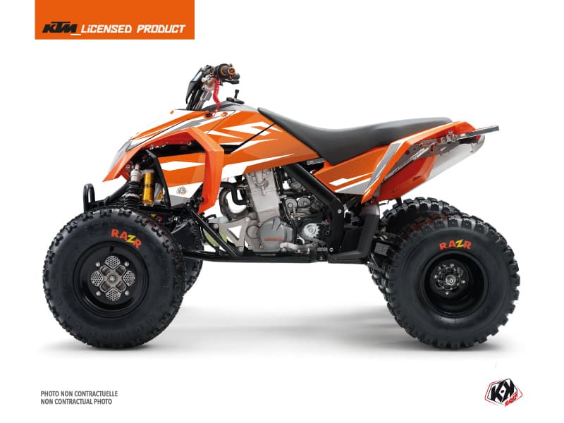 kit graphique quad ktm sx 450 trophy orange-blanc