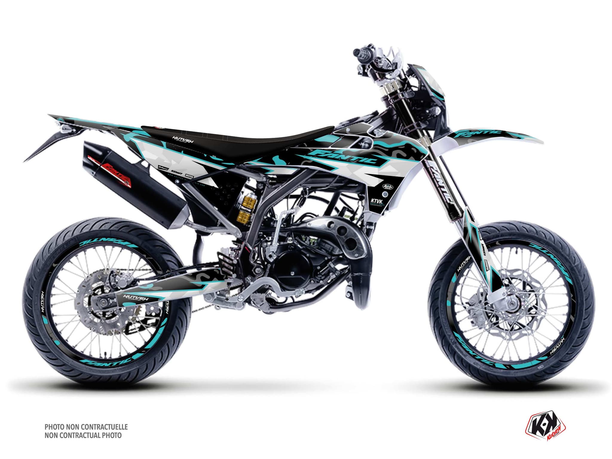 deko-set 50 ccm fantic xm 50 barbarian türkis