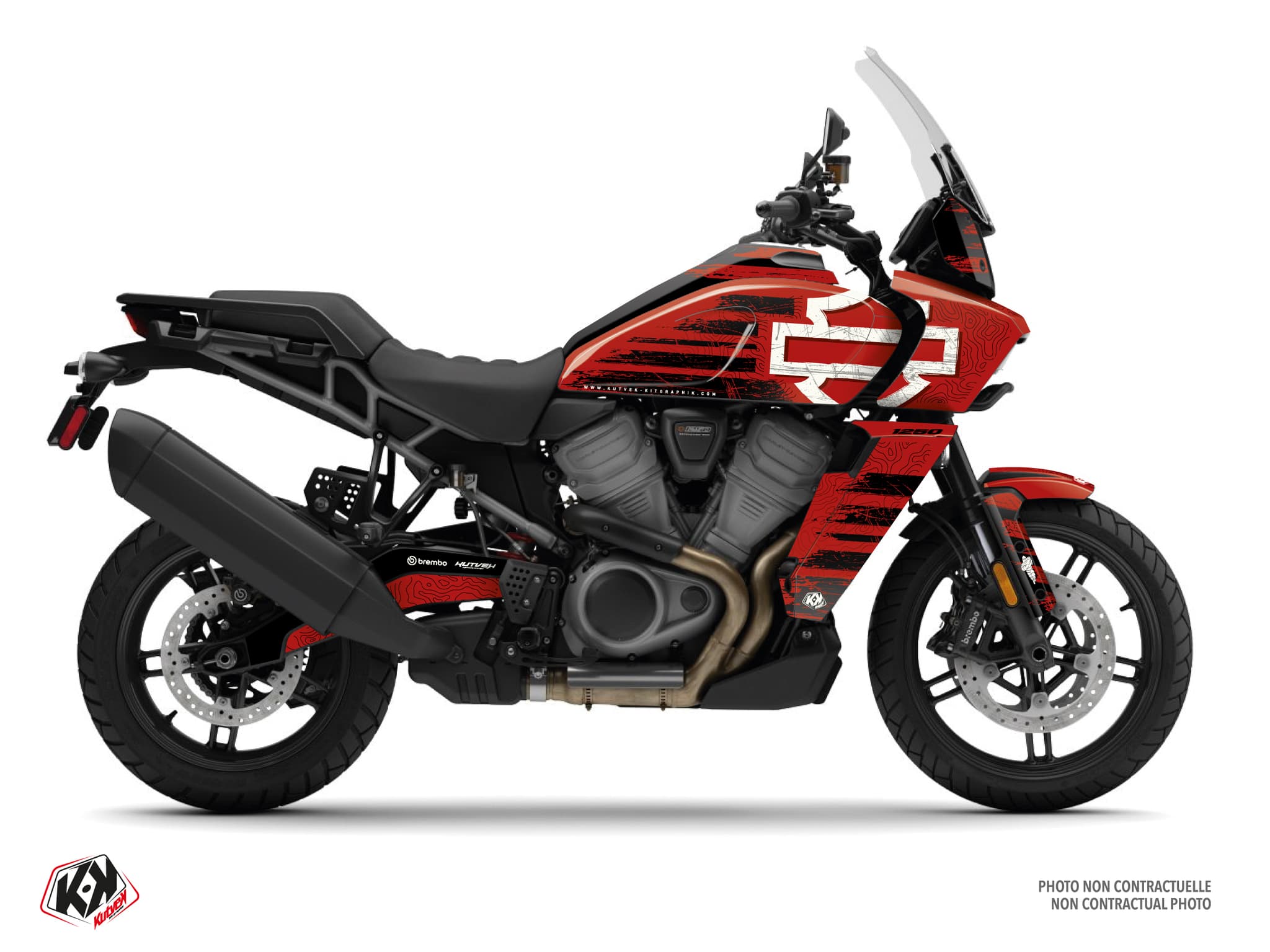 Kit graphique Moto HARLEY DAVIDSON PAN AMERICA 1250 UNCHARTED Bordeaux