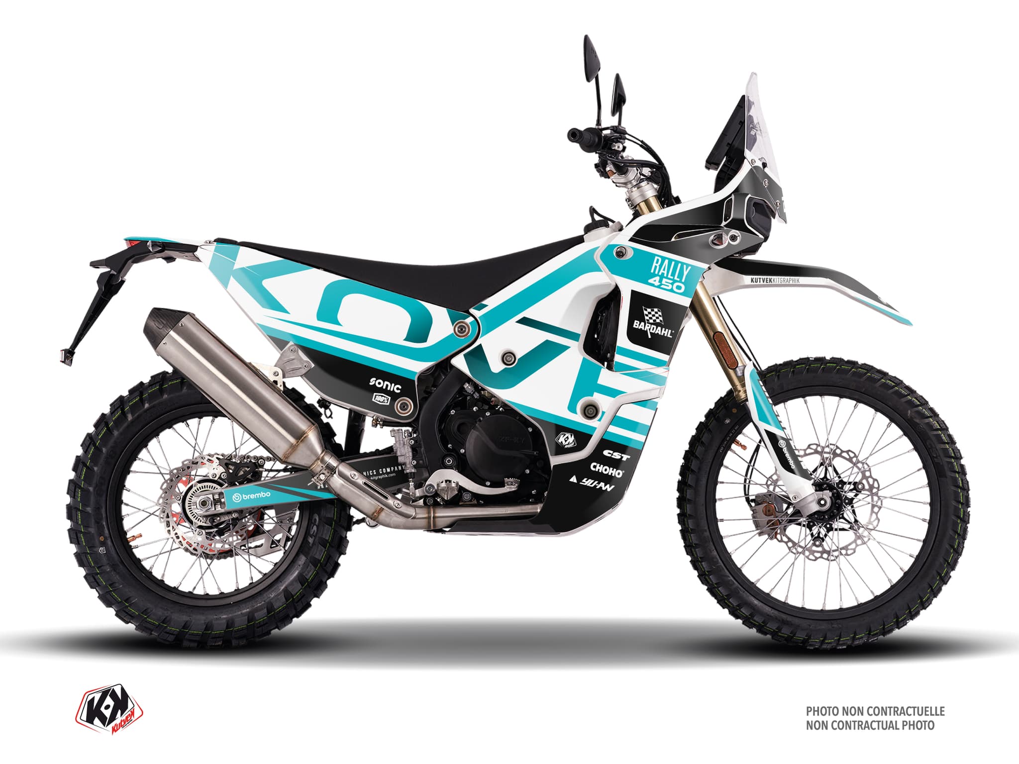 kit graphique motocross kove rally 450 upturn bleu
