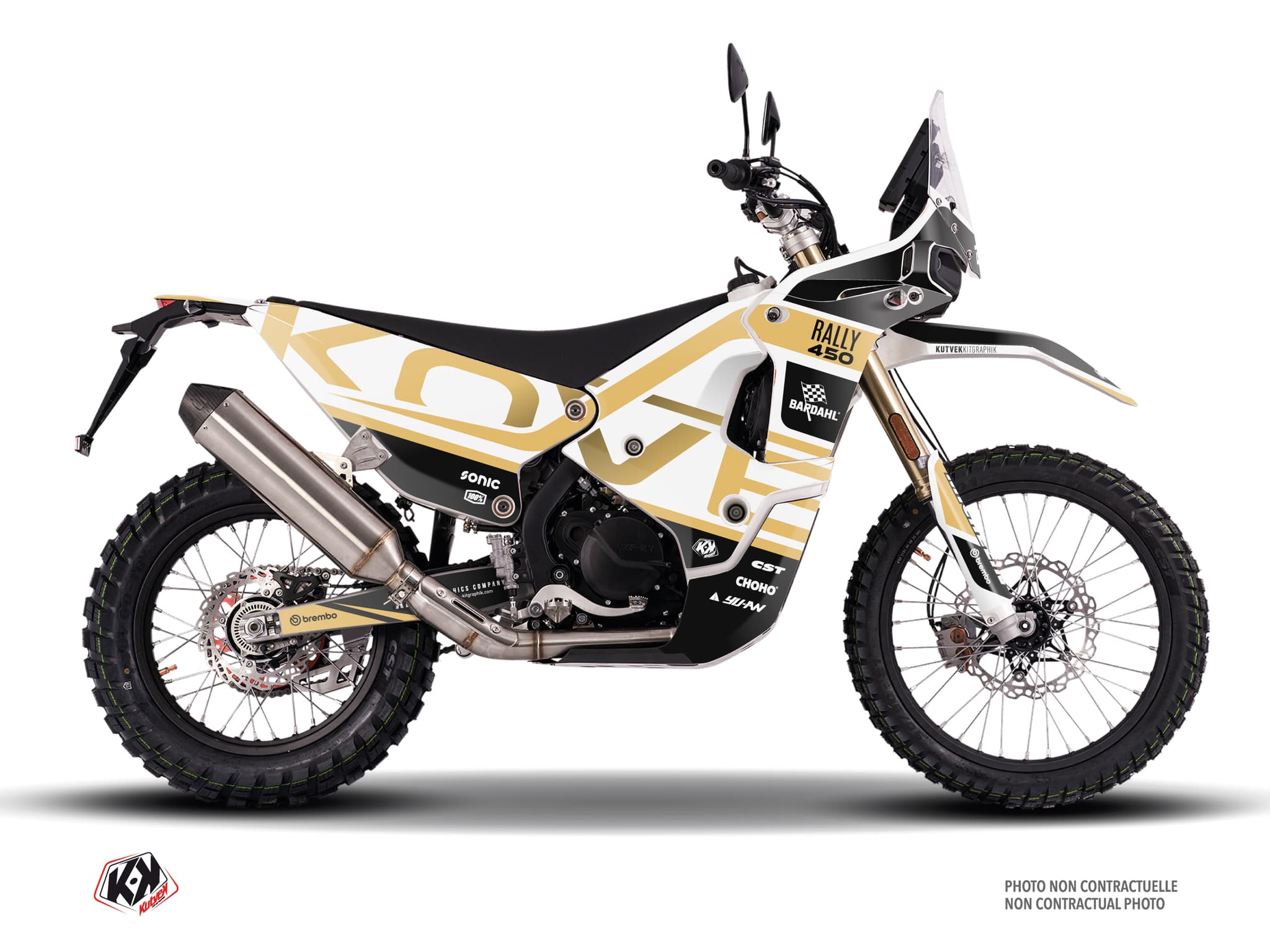 Kit graphique Motocross KOVE RALLY 450 UPTURN Sable