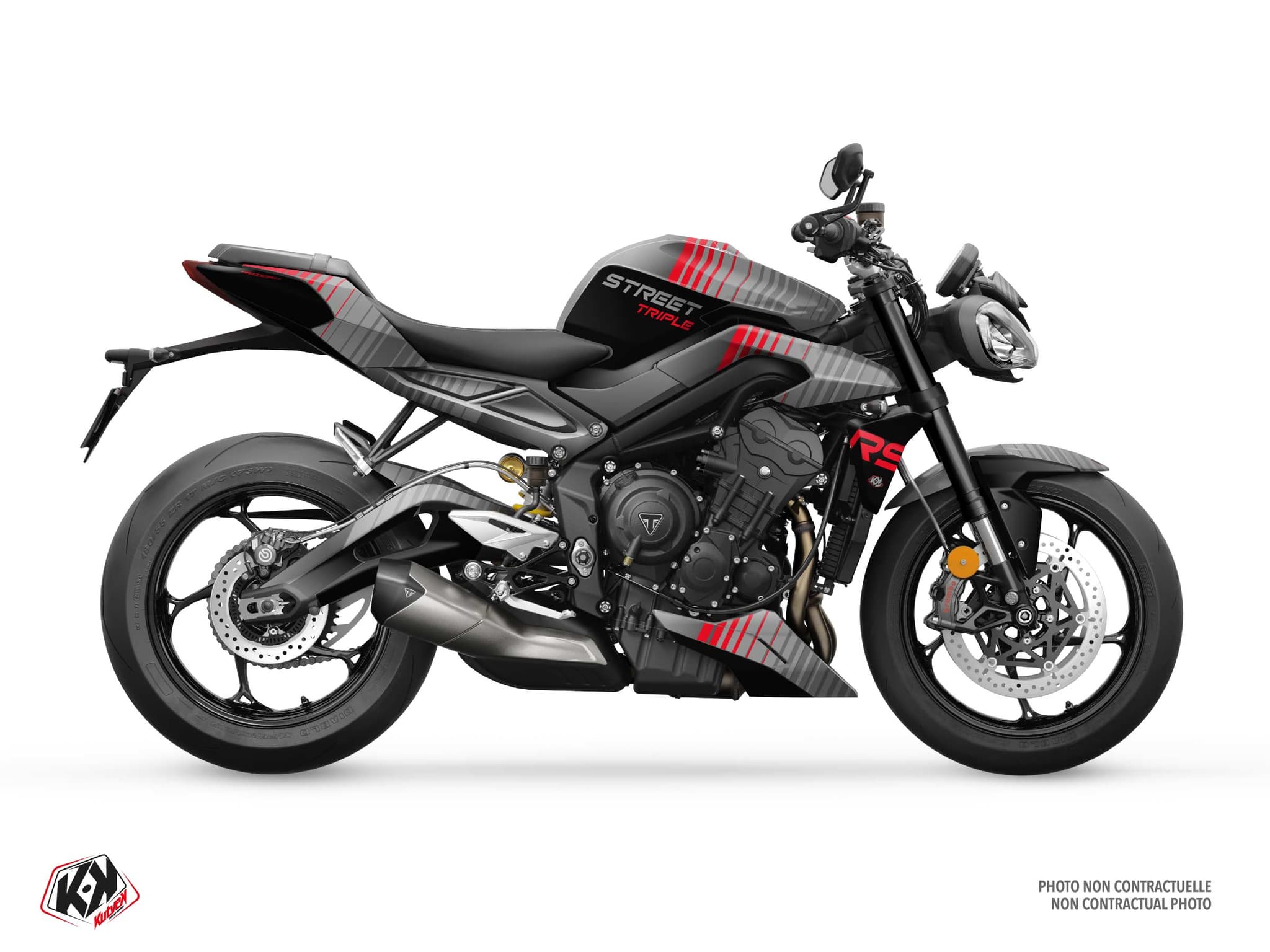 Kit graphique Moto TRIUMPH STREET TRIPLE 765 RS VANTA Gris | Triumph | Kutvek
