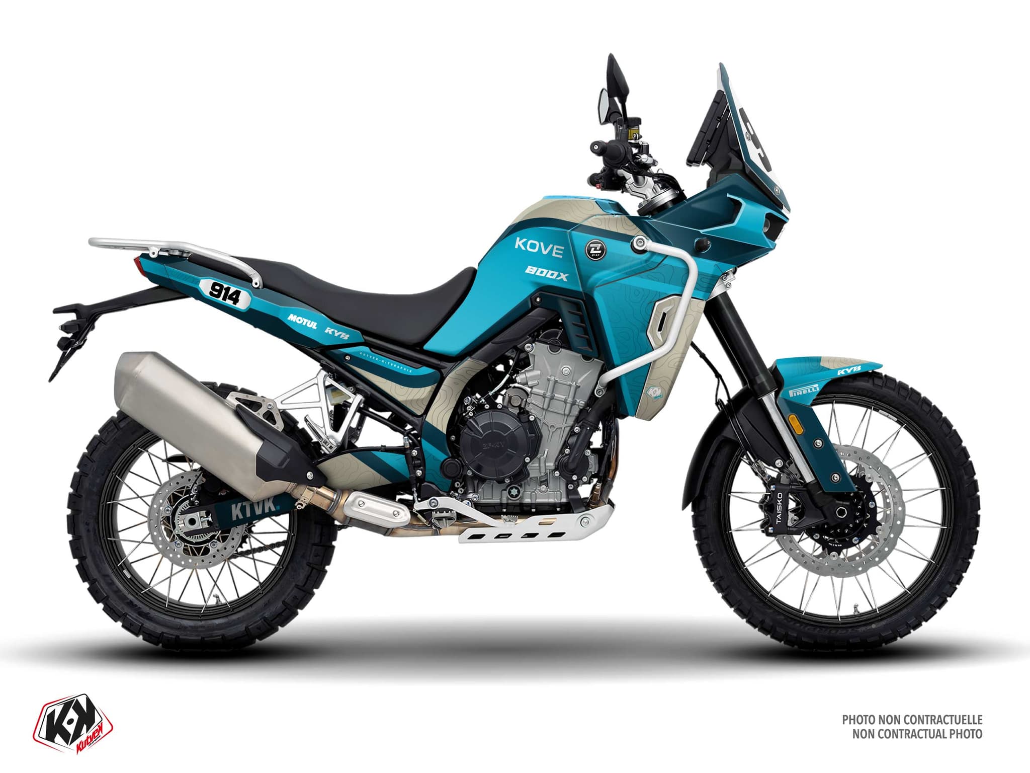 Kit graphique Moto KOVE X 800 VANTAGE Bleu