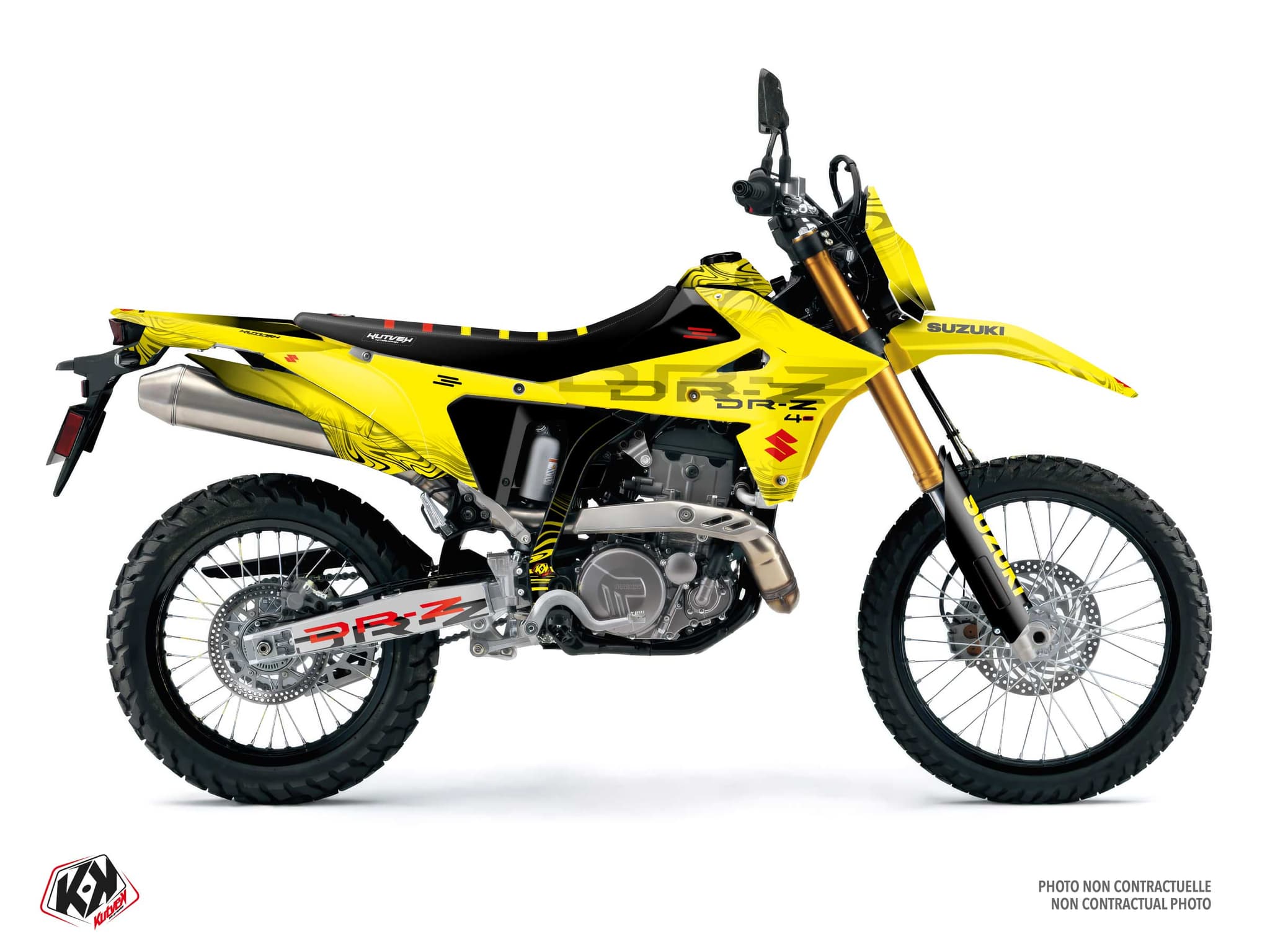 kit graphique moto suzuki dr-z 4 s vein jaune