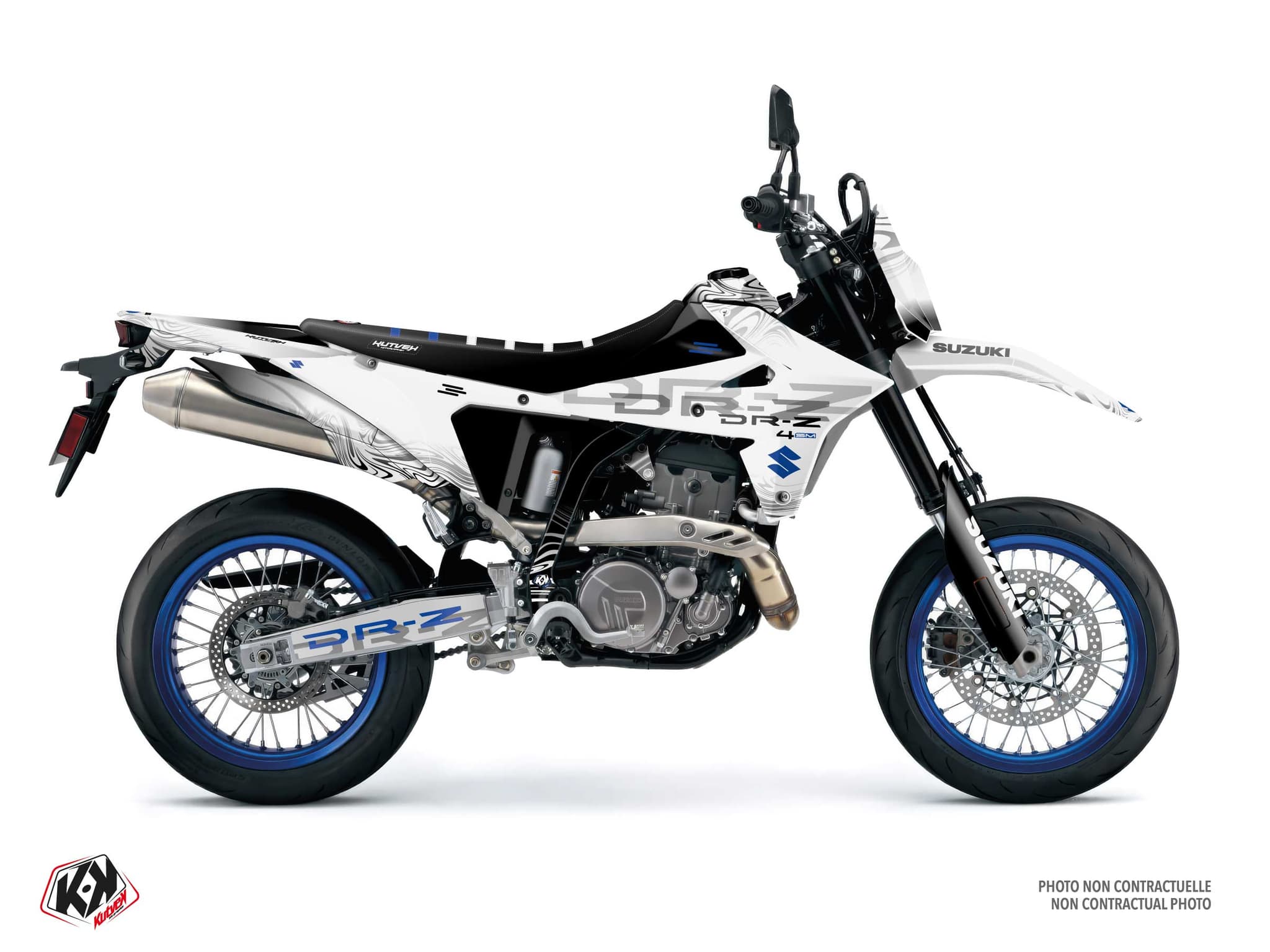 Kit graphique Moto SUZUKI DR-Z 4 SM VEIN Blanc