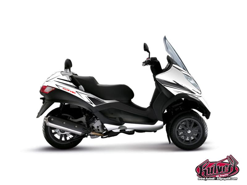 deko-set maxi-scooter piaggio mp3 300 lt hybrid velocity schwarz-weiß