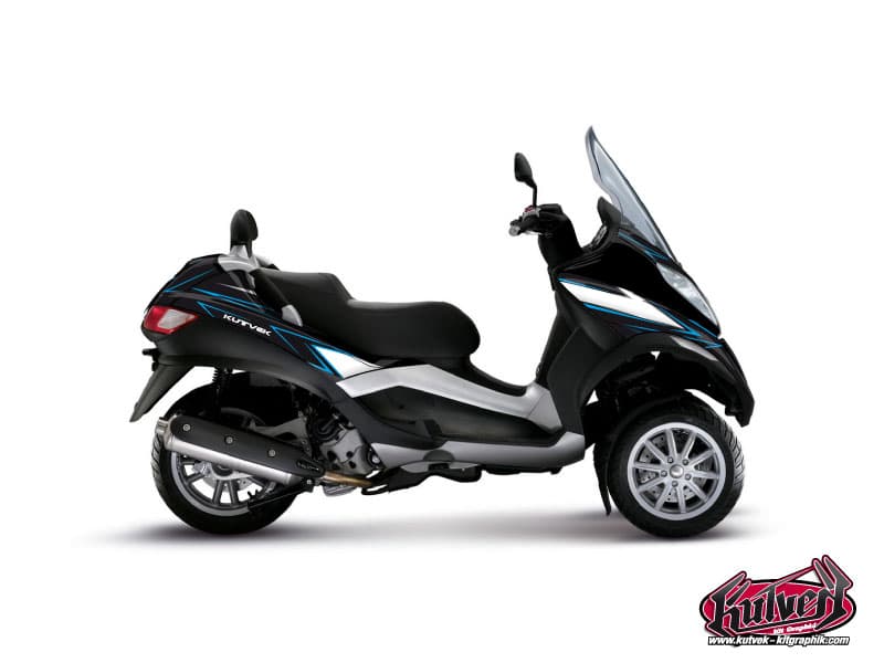 deko-set maxi-scooter piaggio mp3 300 lt hybrid velocity blau