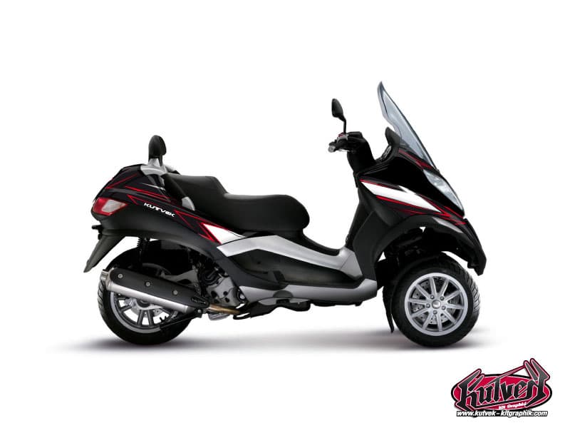 deko-set maxi-scooter piaggio mp3 300 lt hybrid velocity rot