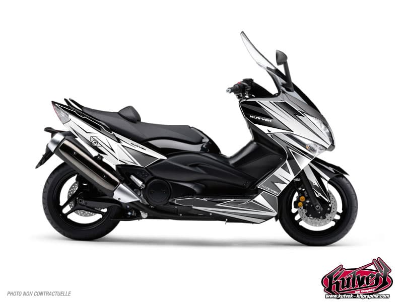 kit graphique maxi-scooter yamaha tmax 530 velocity blanc-noir | Yamaha | Kutvek