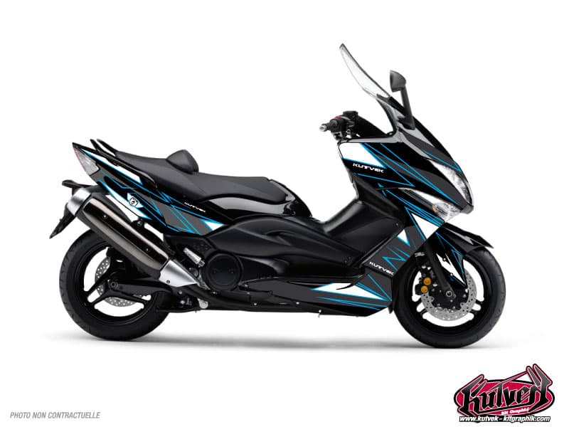 kit graphique maxi-scooter yamaha tmax 530 velocity bleu | Yamaha | Kutvek