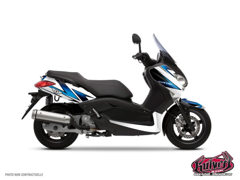 deko-set maxi-scooter yamaha xmax 125 velocity weiß-blau | Yamaha | Kutvek