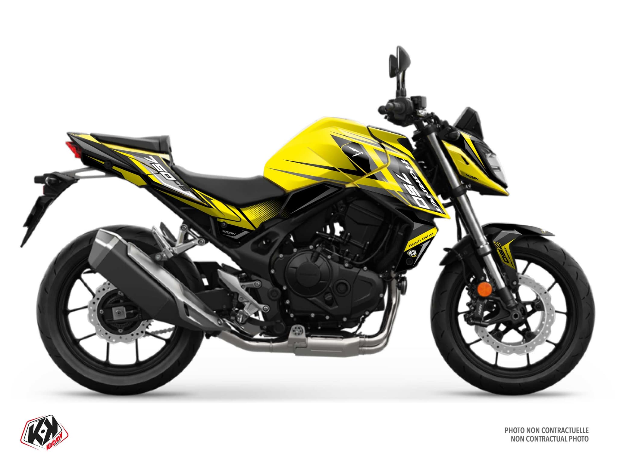 kit graphique moto honda cb 750 hornet versatil jaune