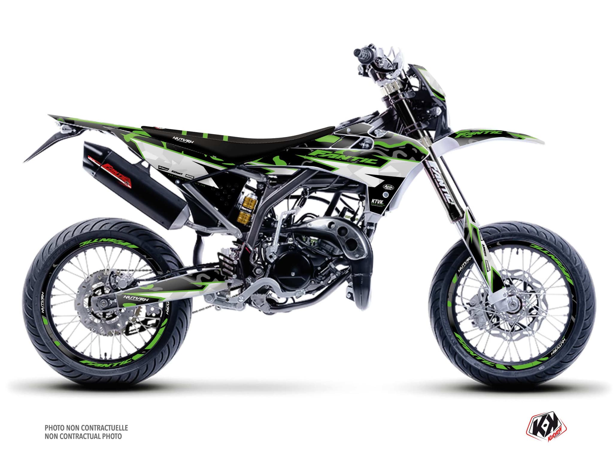 kit graphique 50cc fantic xm 50 barbarian vert | Fantic | Kutvek