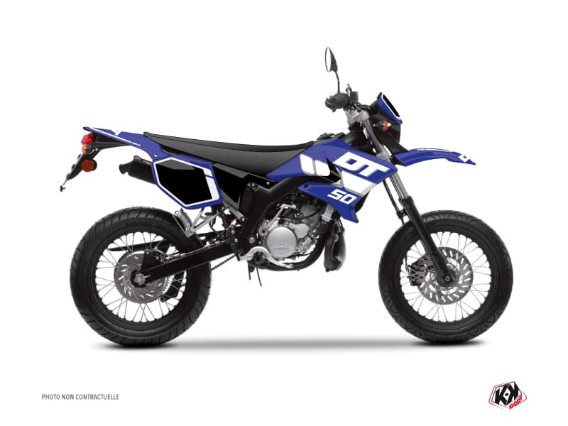 kit graphique 50cc yamaha dt 50 vintage yamaha bleu