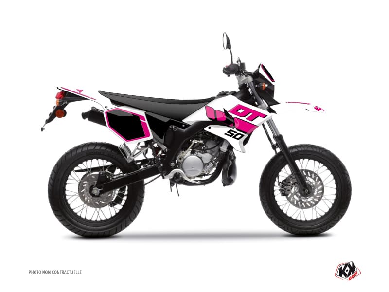 kit graphique 50cc yamaha dt 50 vintage yamaha rose