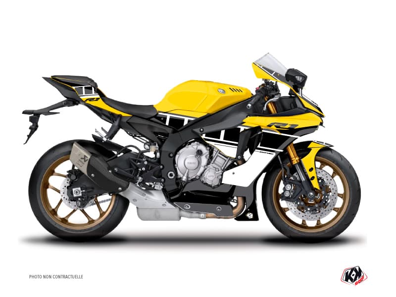 Kit graphique Moto Vintage Yamaha R1 Jaune | Yamaha | Kutvek
