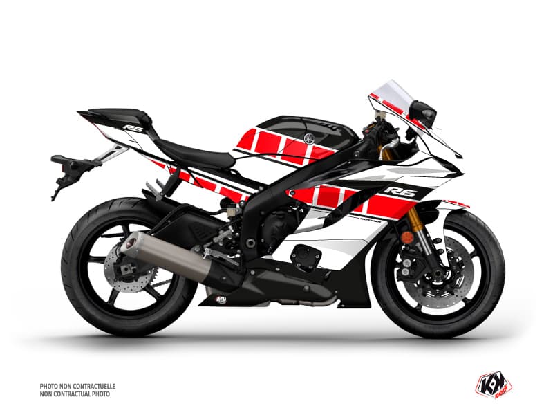 Kit graphique Moto Vintage Yamaha R6 Rouge | Yamaha | Kutvek