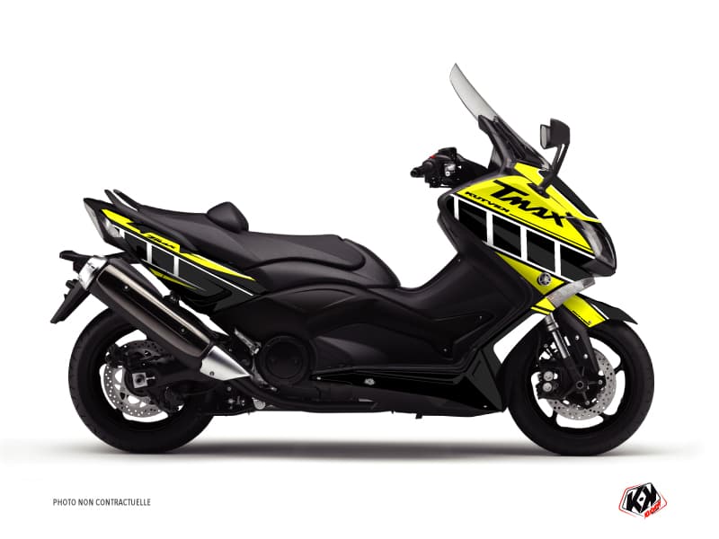 Kit graphique Maxiscooter Vintage Yamaha TMAX 500 Jaune | Yamaha | Kutvek