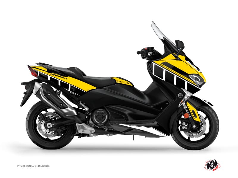 Kit graphique Maxiscooter Vintage Yamaha TMAX 530 Jaune | Yamaha | Kutvek