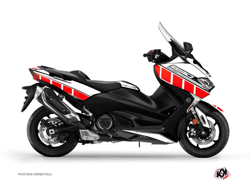 kit graphique maxi-scooter yamaha tmax 530 vintage yamaha rouge | Yamaha | Kutvek