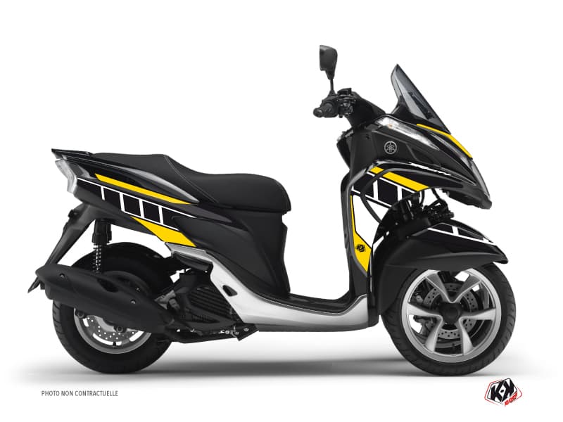kit decorativo maxiscooter vintage yamaha tricity giallo