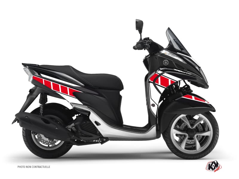 kit decorativo maxiscooter vintage yamaha tricity rosso