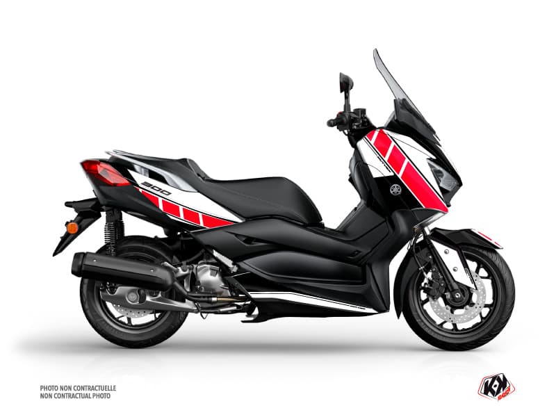 kit graphique maxi-scooter yamaha xmax 300 vintage yamaha rouge