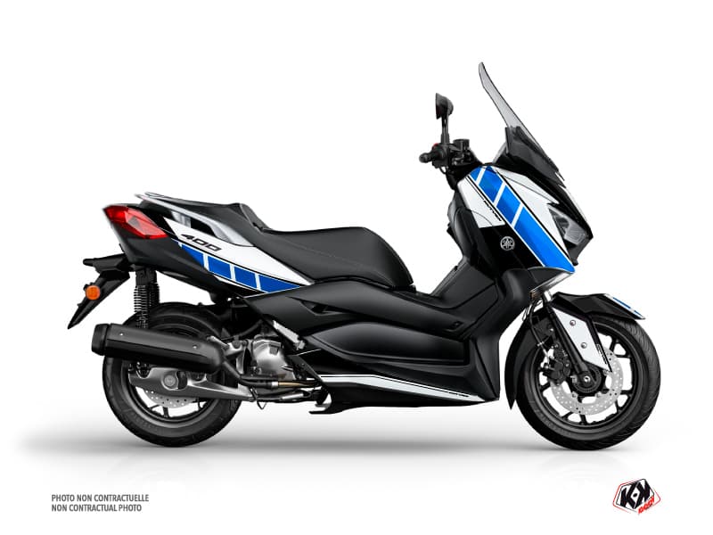 Kit graphique Maxiscooter Vintage Yamaha XMAX 400 Gris Bleu