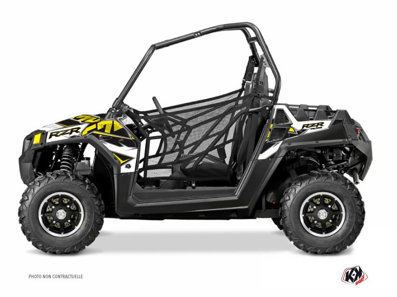kit graphique ssv polaris rzr 570 visor jaune