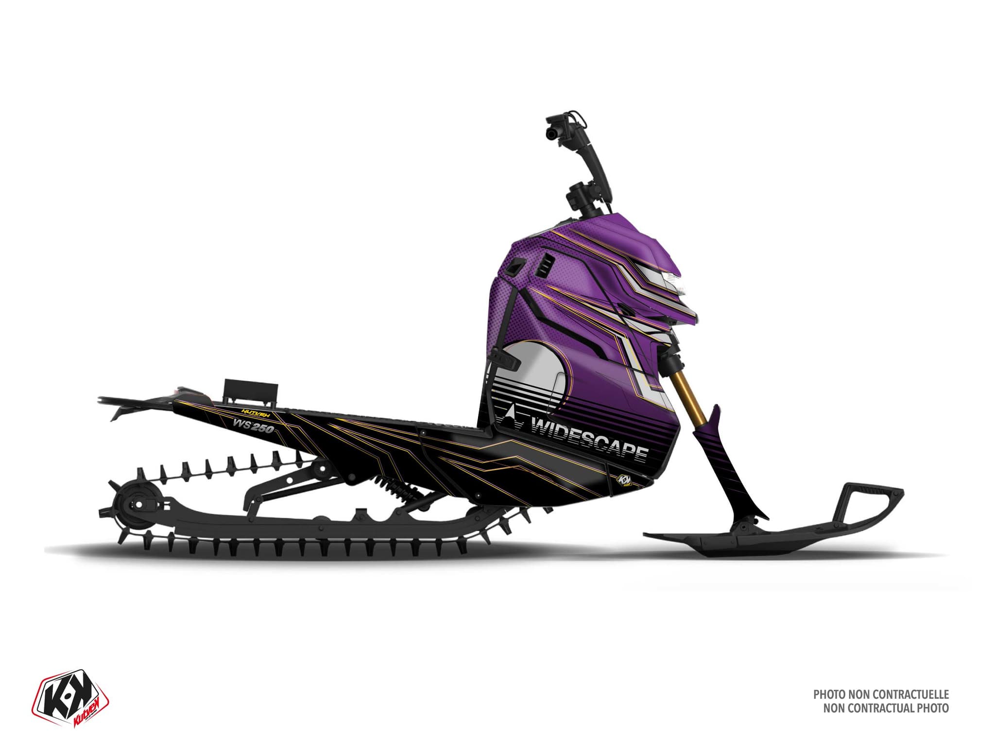 Graphic Kit Snowmobile Widescape WS 250 Vocoder Purple