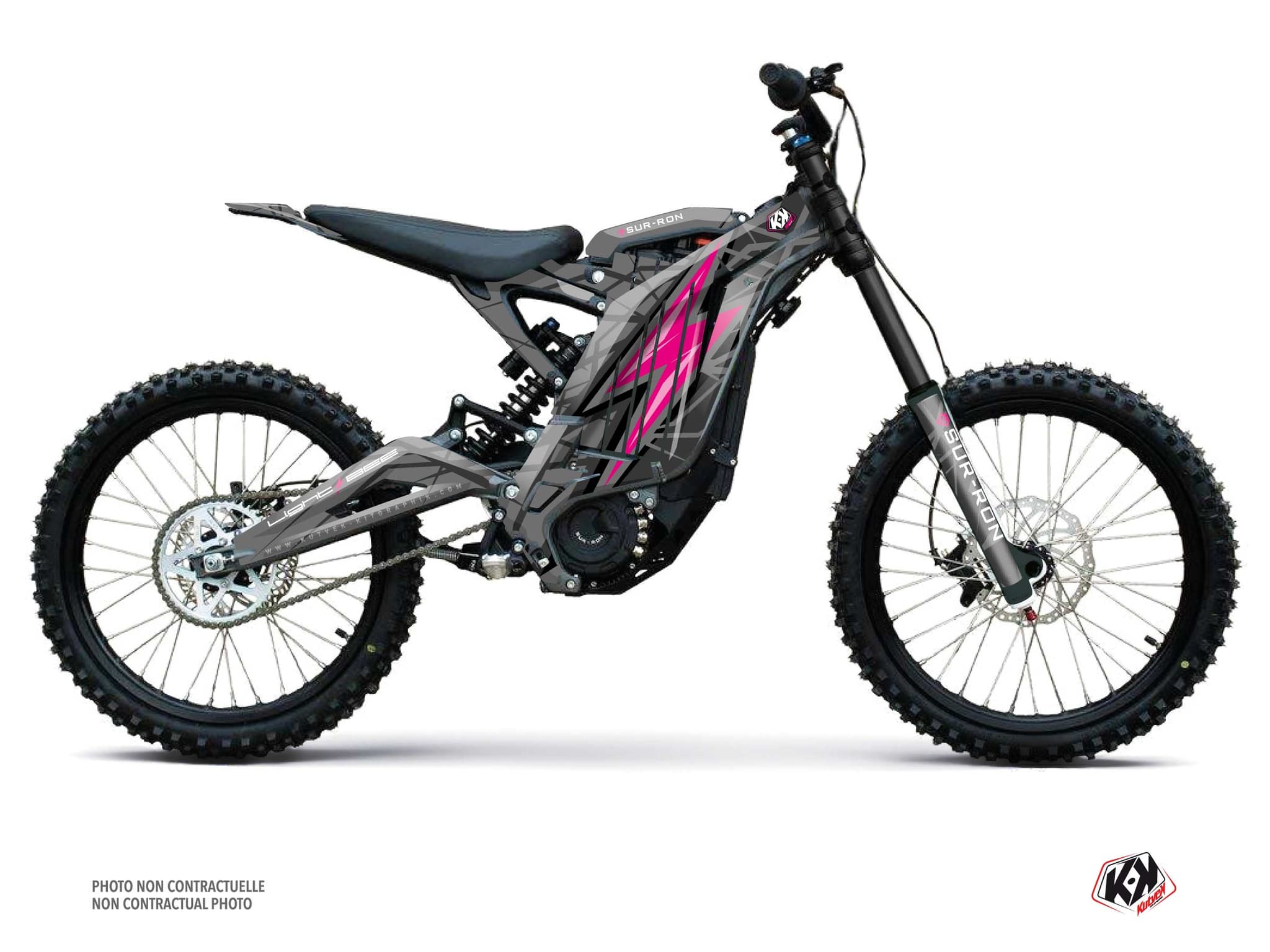 kit decorativo moto-cross sur-ron light-bee homologuée x volt rosa serie
