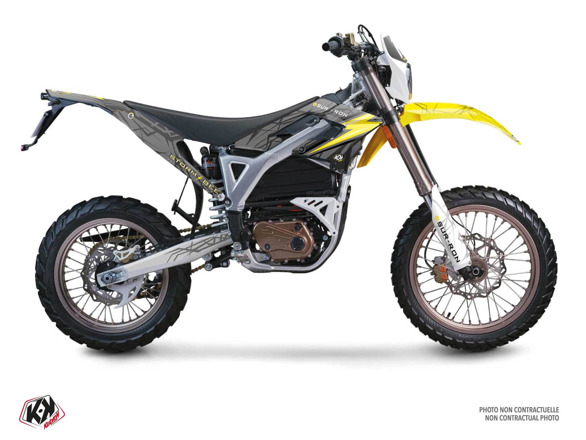kit decorativo moto-cross sur-ron storm-bee enduro volt giallo