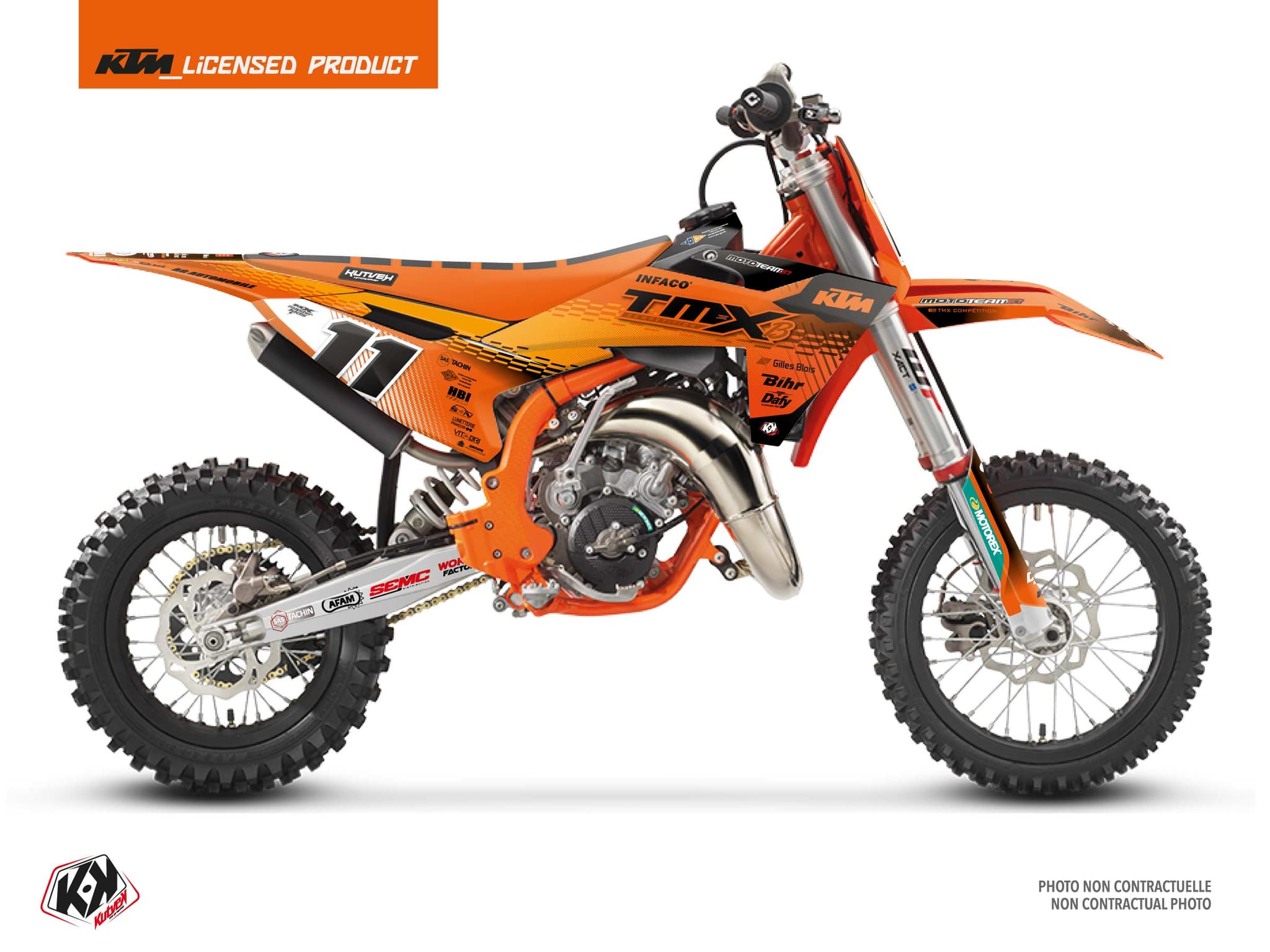 Dirt Bike KTM SX 65 REPLICA TEAM TMX Orange graphic kit