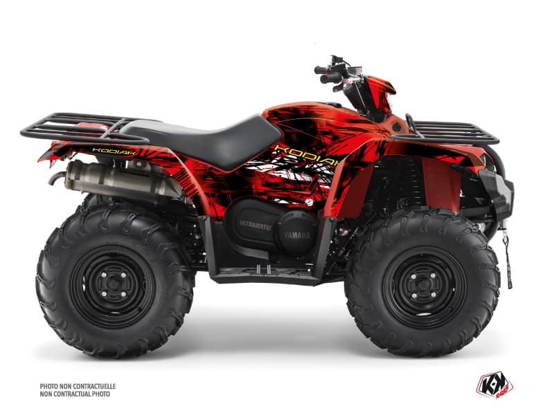 kit graphique quad yamaha kodiak 450 wild rouge | Yamaha | Kutvek