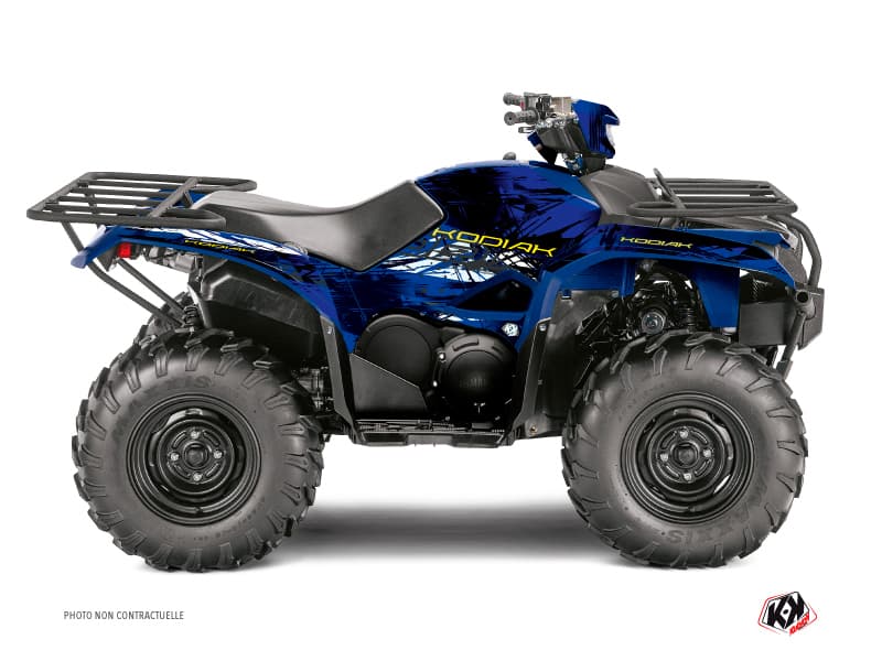 kit graphique quad yamaha kodiak 700 wild bleu