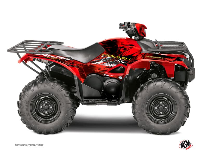 kit graphique quad yamaha kodiak 700 wild rouge
