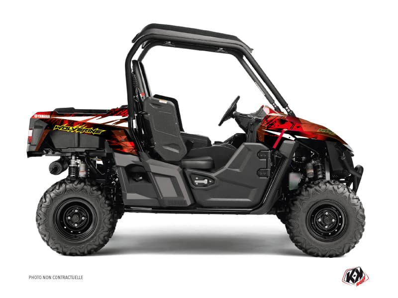 kit graphique ssv wild yamaha wolverine-r rouge