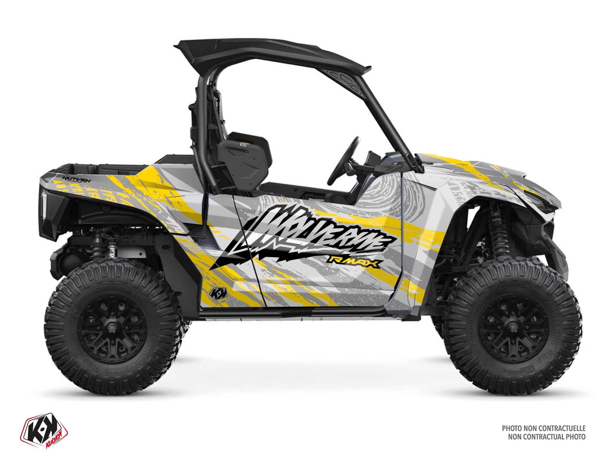 kit graphique ssv yamaha wolverine r max wilder jaune