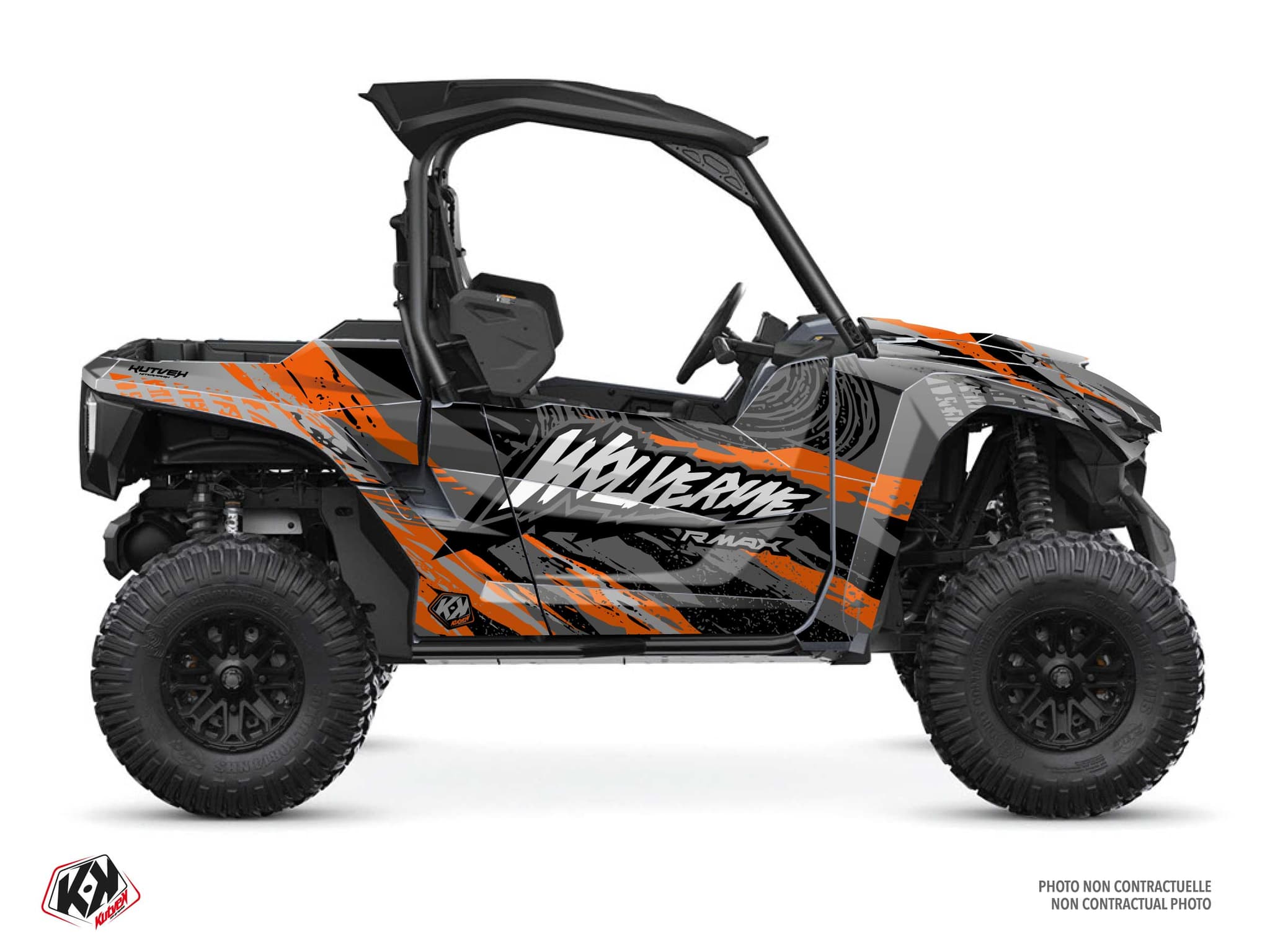 kit graphique ssv yamaha wolverine r max wilder orange