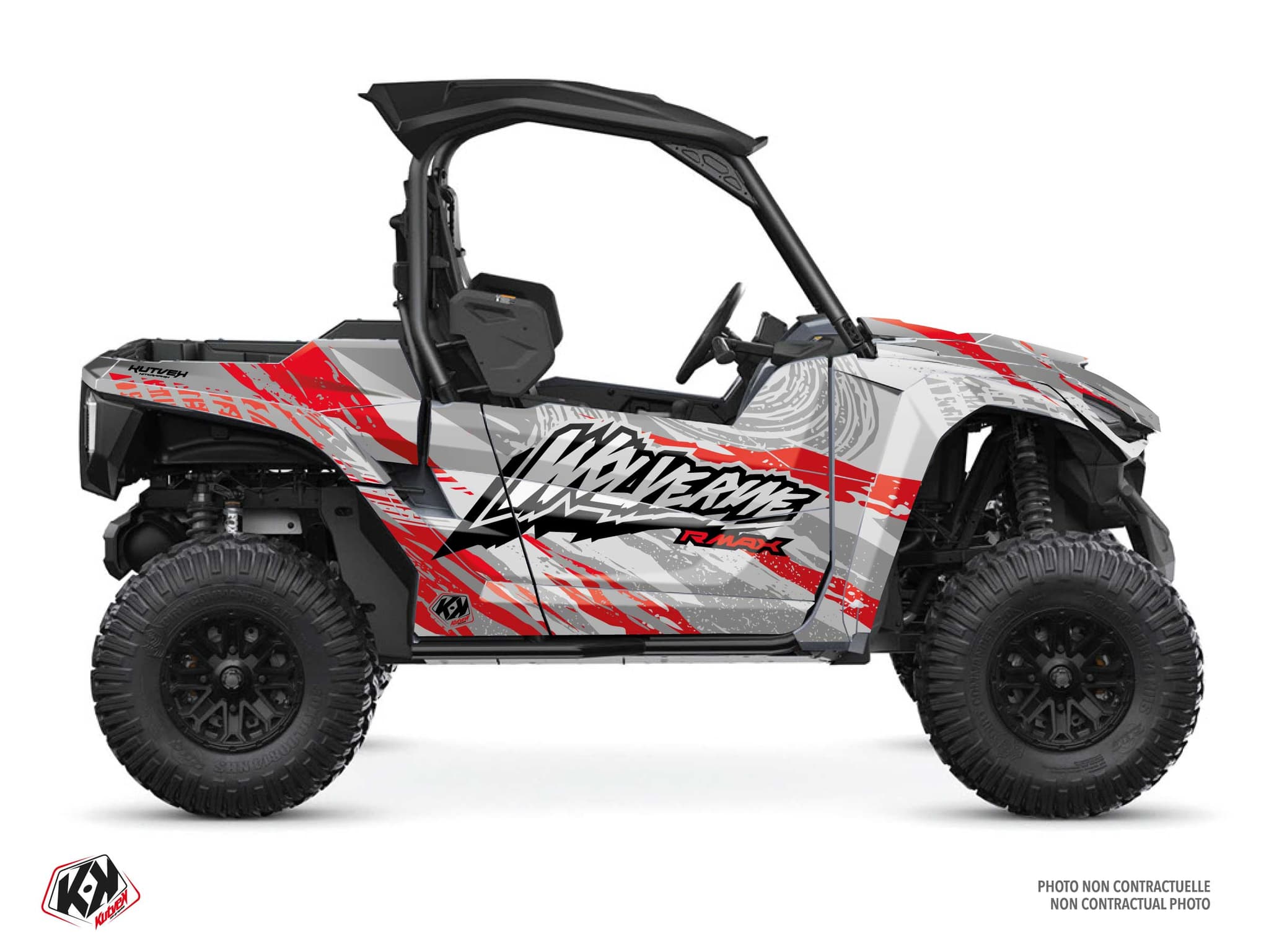 kit graphique ssv yamaha wolverine r max wilder rouge