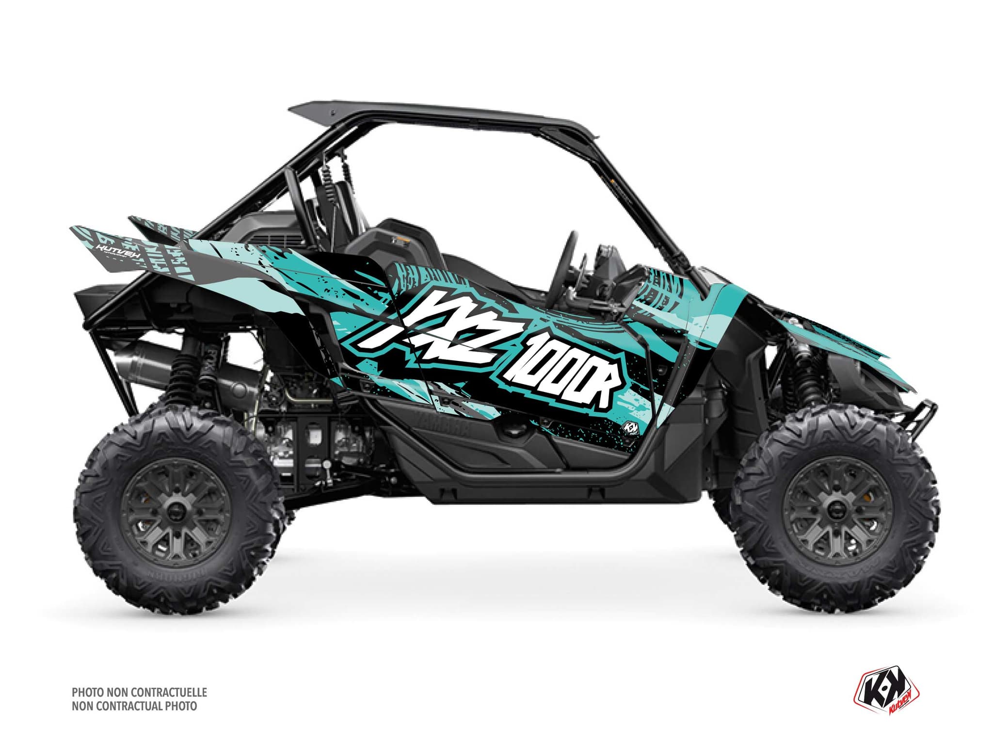 kit graphique ssv yamaha yxz 1000 r wilder noir-turquoise
