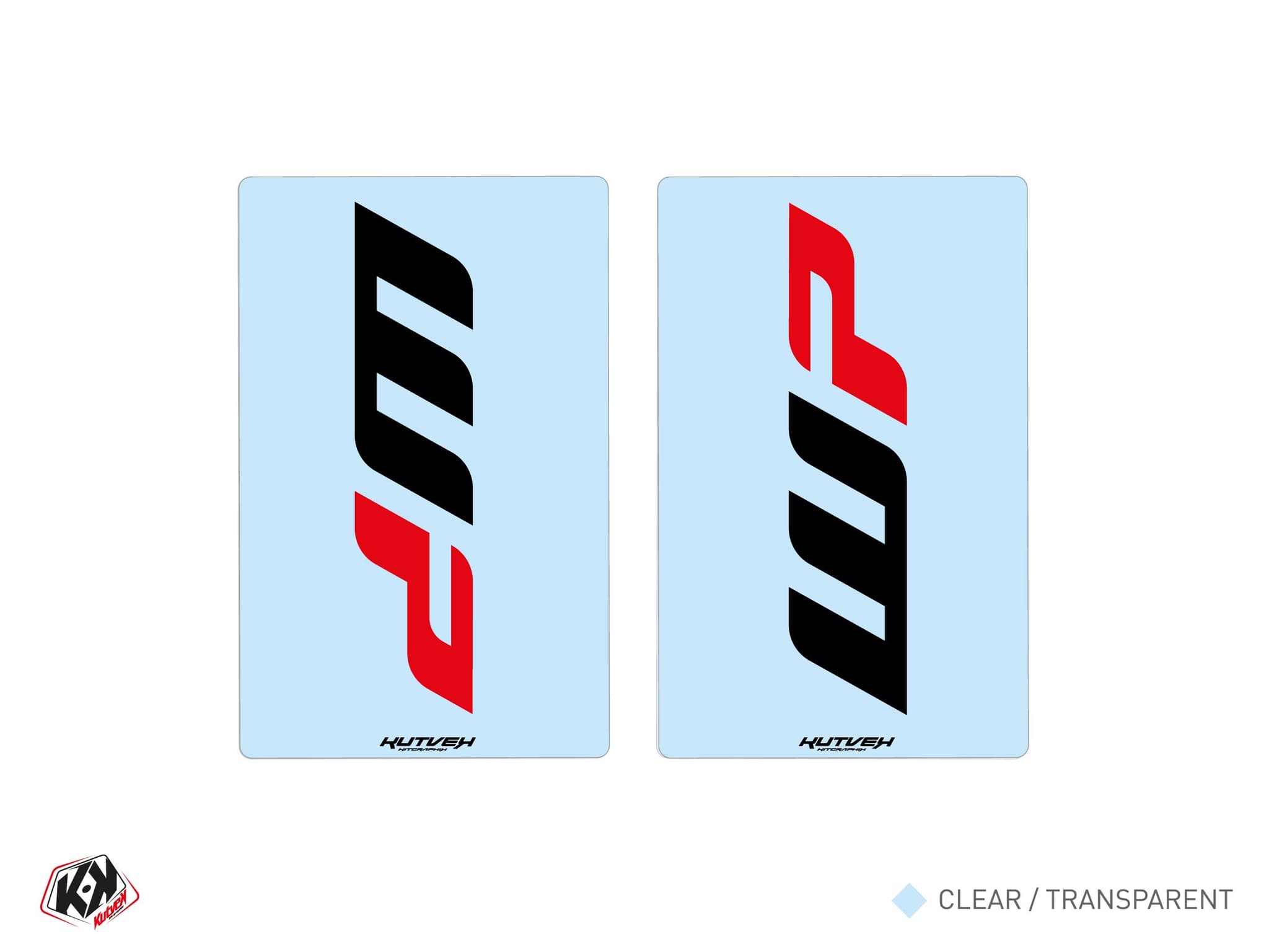 aufkleber für moto-cross-gabel wp v4 transparent - 250x160mm | Stickers de fourche | Kutvek