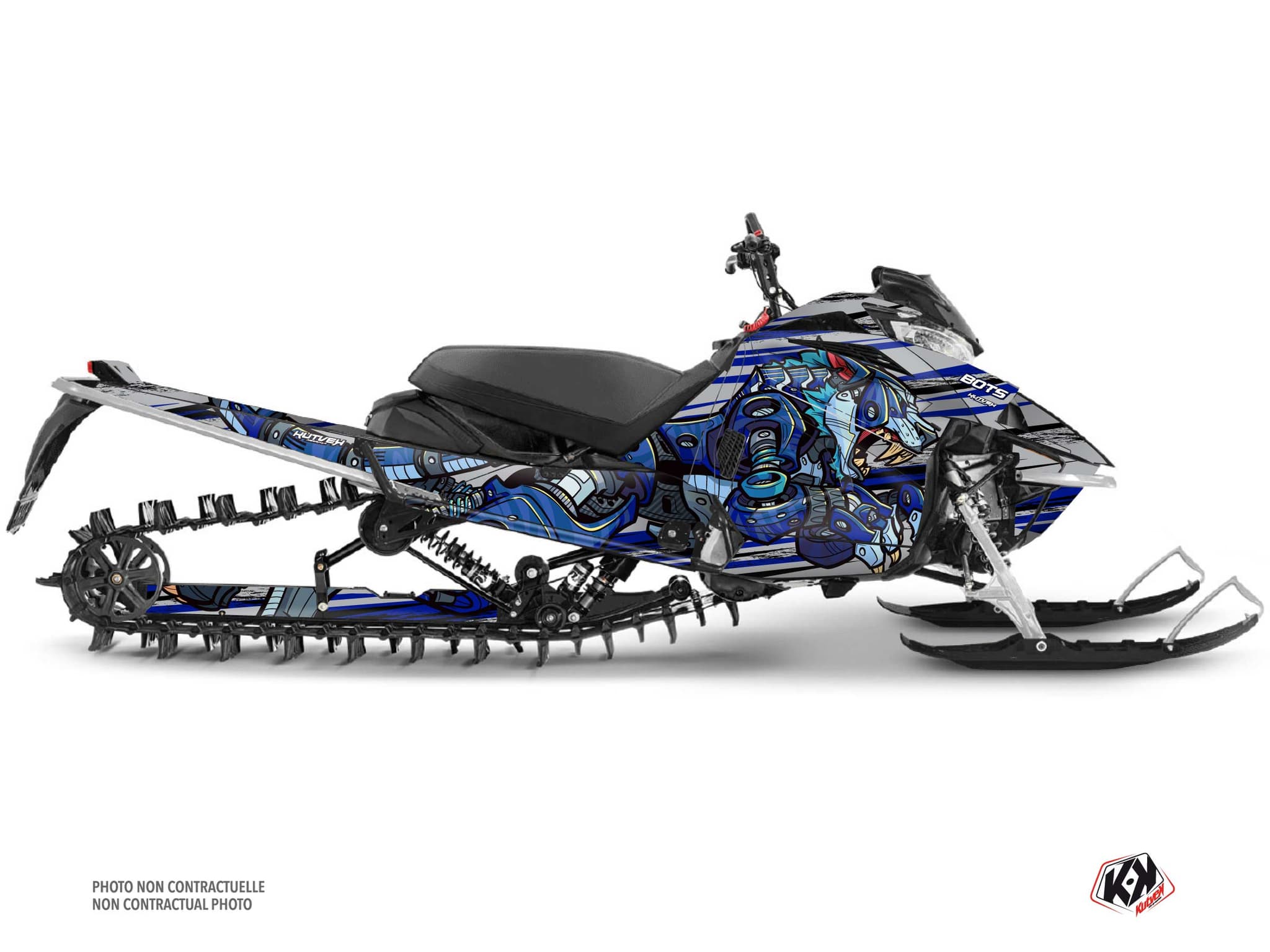 kit déco motoneige yamaha sx venom mountain bots gris-bleu