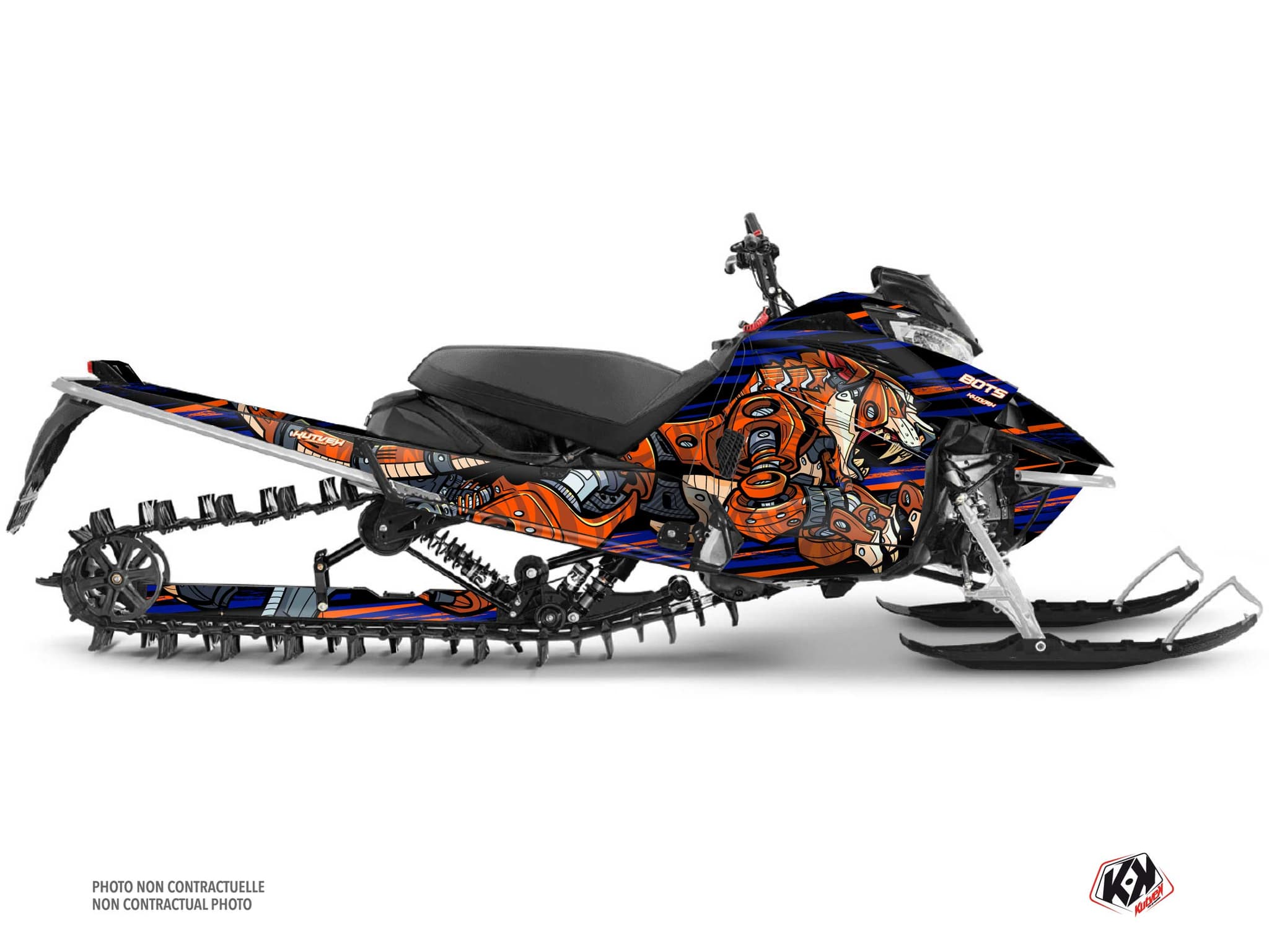 kit déco motoneige yamaha sx venom mountain bots noir-bleu-orange