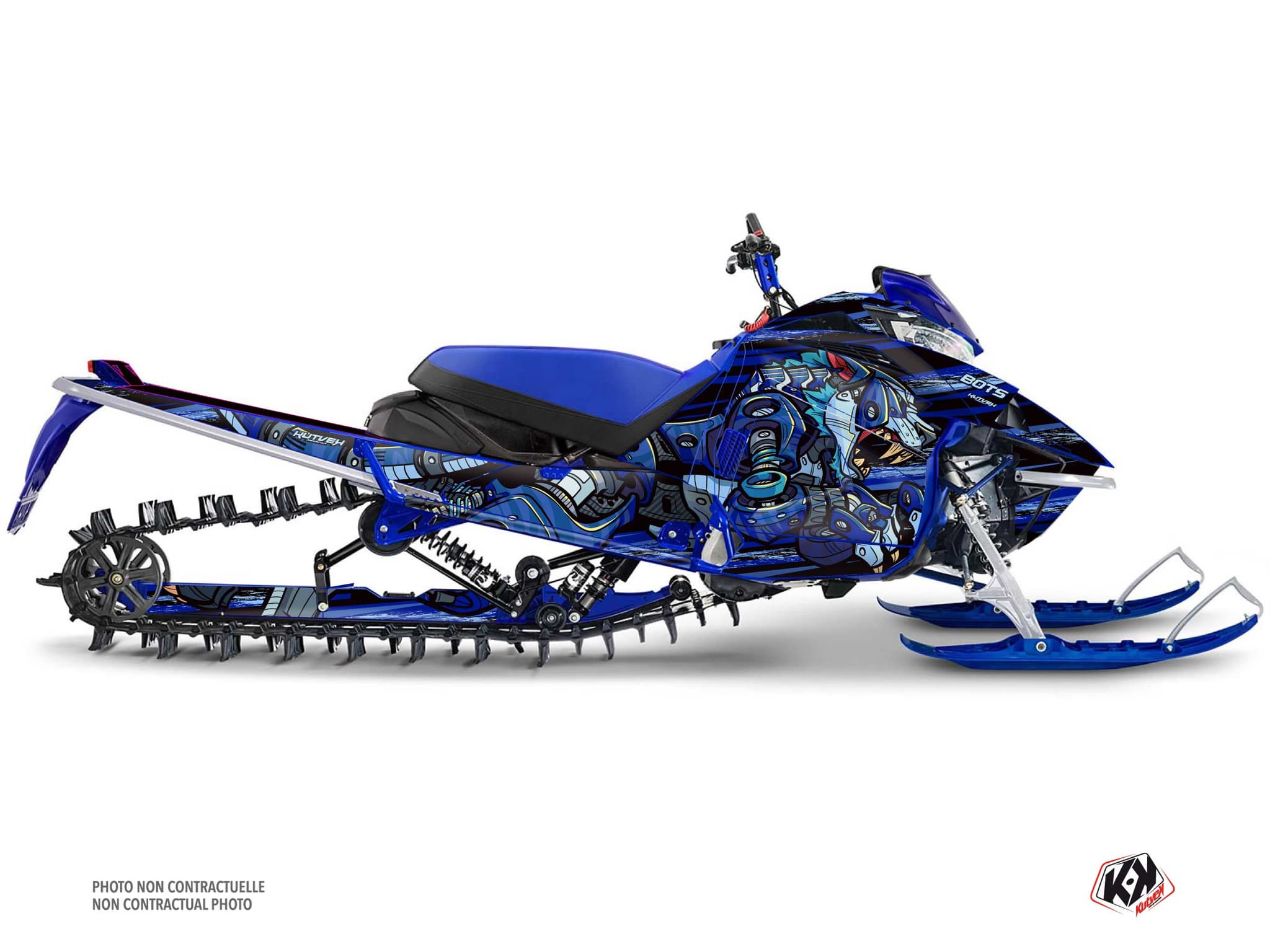 kit déco motoneige yamaha sx venom mountain bots bleu