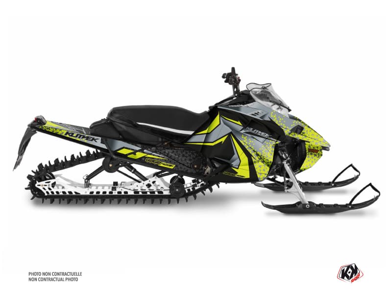 kit déco motoneige yamaha mountain max gage gris-jaune-neon